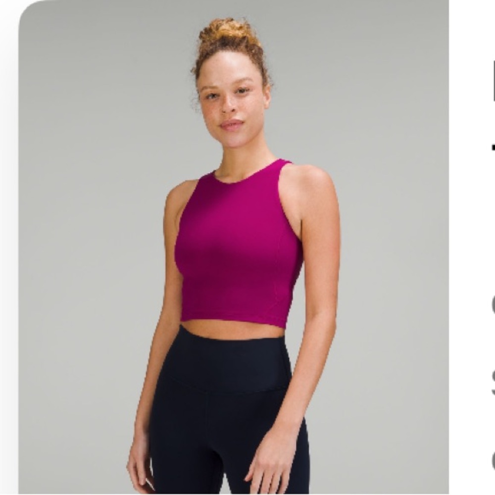 lululemon Align High-Neck Tank Color Magenta Purple Top Size 10